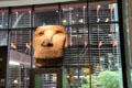 Easter Island head over entrance at Musée du quai Branly. Paris, France.
