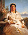 Portrait of Tahitian Queen Pomaré IV by Charles Giraud at Musée du quai Branly. Paris, France.