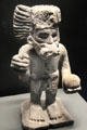 Quetzalcoatl Aztec god of wind statue from Texcoco, Mexico at Musée du quai Branly. Paris, France.