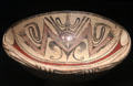 Terra cotta polychrome bowl from Panama at Musée du quai Branly. Paris, France.