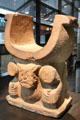 Manta culture stone Shamanic bench from Ecuador at Musée du quai Branly. Paris, France.