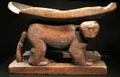 Inca culture wooden stool for high official in form of jaguar at Musée du quai Branly. Paris, France.