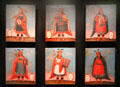 Portraits of Inca Kings by colonial artist in Peru at Musée du quai Branly. Paris, France.