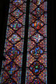 Tetrafoil-shape stained glass biblical story panels at St Chapelle. Paris, France.