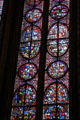 Oval & round-shape stained glass biblical story panels at St Chapelle. Paris, France.