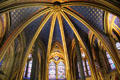 Gothic ceiling vaulting at St Chapelle. Paris, France.