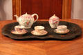 Tea service & tray from Café de Paris Mauve Salon by Henri Sauvage at Carnavalet Museum. Paris, France.