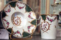 Trembling cup & saucer in hard-paste porcelain by Boissette factory at Carnavalet Museum. Paris, France.