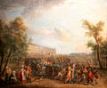 Looting of Weapons at Invalides July 14, 1789 painting by Jean-Baptiste Lallemand at Carnavalet Museum. Paris, France.