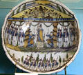 Earthenware plate with symbols of the French Revolution from Nevers at Carnavalet Museum. Paris, France.