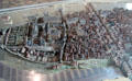 Model map of historic Ile de la Cité including Sainte-Chapelle & Conciergerie at Carnavalet Museum. Paris, France.