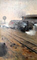 Arrival of Locomotives to Batignoles painting by Ernest-Jean Delahaye at Carnavalet Museum. Paris, France.