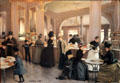 Pastry Shop Gloppe on Champs-Elysees painting by Jean Béraud at Carnavalet Museum. Paris, France.