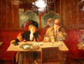 Absinthe drinkers painting by Jean Béraud at Carnavalet Museum. Paris, France.