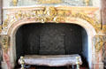 Fireplace by Antoine Vassé in Hercules Room at Versailles Palace. Versailles, France.