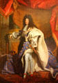 Copy of Portrait of Louis XIV, king of France by Hyacinthe Rigaud at Versailles Palace. Versailles, France.