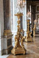 Candelabra stands in Hall of Mirrors at Versailles Palace. Versailles, France.