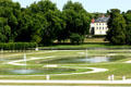 Chantilly park water features at Château de Chantilly. Chantilly, France.