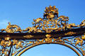 Gilded ironwork on gates on Place Stanislas. Nancy, France.