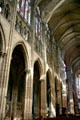 Early Gothic arches at St-Denis Basilica. St Denis, France.