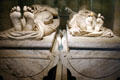 Cadaver tomb, reminder of death, which depicts deceased as a skeleton or even a decomposing body at St-Denis Basilica. St Denis, France