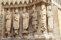 John the Baptist & other saints on facade of Reims Cathedral. Reims, France.