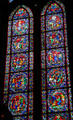 Stained glass created in style of 13thC, in Saint Thérèse Chapel at Reims Cathedral. Reims, France.