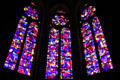 Stained glass windows by Imi Knoebel for 800th anniversary of Reims Cathedral. Reims, France.