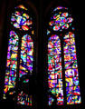 Stained glass windows by Imi Knoebel for 800th anniversary of Reims Cathedral. Reims, France.