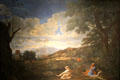 Landscape with Young Woman Washing her Feet painting after Nicolas Poussin at Museum of Fine Arts. Reims, France.