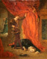 Hamlet in front of Polonius' Body painting by Eugène Delacroix at Museum of Fine Arts. Reims, France.