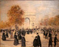 The Champs-Elysées by Jean-François Raffaelli at Museum of Fine Arts. Reims, France.