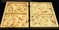 Carved ivory scenes of Christ's Passion & Crucifixion at Tau Palace Museum. Reims, France.