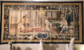 Tapestry with scene of Holy Family at Tau Palace Museum. Reims, France.