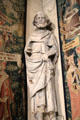 Pilgrim from Emmaus , figure from Gospel of St Luke, removed from Reims Cathedral at Tau Palace Museum. Reims, France.