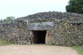 Entrance to Merchants Table burial chamber at Locmariaquer Megalithic site. Locmariaquer, France