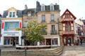 Buildings in historic center. Auray, France.