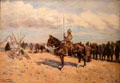 Indian Lancers in Daours camp in the Somme painting by Joseph-Félix Bouchor at Vannes Museum of Beaux Arts. Vannes, France.