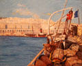 Arrival by boat at Algeria painting by Joseph-Félix Bouchor at Vannes Museum of Beaux Arts. Vannes, France.