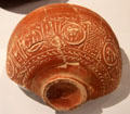 Gallo-Roman decorated ceramic bowl at Archeology Museum of Morbihan. Vannes, France