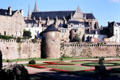 Ramparts & cathedral of Vannes. Vannes, France