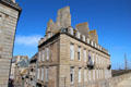 Buildings seen from ramparts along Quai Dinan. St Malo, France.