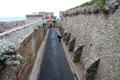 Double walled defenses leading to Tour Bidouane. St Malo, France.