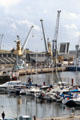 Commercial section of harbor. St Malo, France.