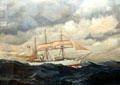 Le Pourquoi-Pas ship painting at St Malo Museum. St Malo, France.