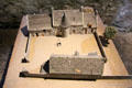 Model of Jacques Cartier Manor House Museum before restoration. St Malo, France.