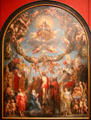 Christ in glory or Trinity surrounded by saints painting by Jacob Jordaens at Museum of Fine Arts of Rennes. Rennes, France.