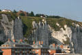 White cliffs above town. Dieppe, France.