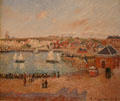 Dieppe harbor painting by Camille Pissaro at Dieppe Castle Museum. Dieppe, France.