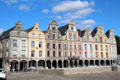 Flemish Baroque facades on Grand Place. Arras, France